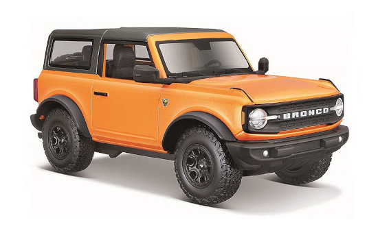 Maisto 31530ORANGE Ford Bronco Badlands, orange/matt-schwarz, 2021 1:24