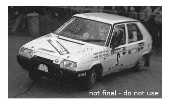 IXO RAC407B22 Skoda Favorit 136L, No.2, Rallye Vala?skaá Zima, P.Sibera/P.Gross, 1989 1:43