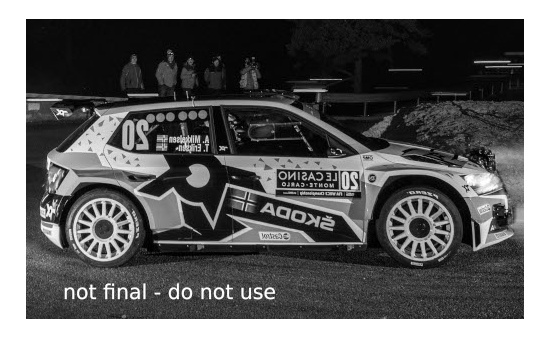 IXO RAM839 Skoda Fabia Rally2 EVO, No.20, Rallye WM, Rally Monte Carlo , A.Mikkelsen/E.Torstein, 2022 1:43