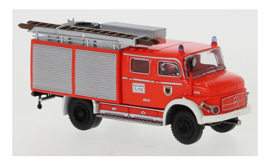 Brekina 47173 Mercedes LAF 1113 TLF 16, hellrot/weiss, Feuerwehr Dortmund , Aufbau Rolläden, 1972 1:87