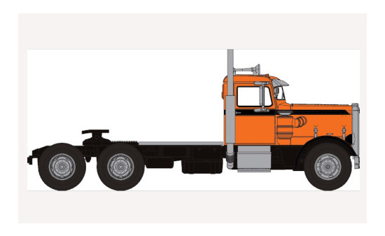 Brekina 85755 Peterbilt 281, orange, 1955 1:87