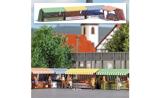 Busch 1824 4 Marktstände - Vorbestellung 1:87