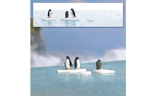 Busch 7923 A-Set: Pinguine auf Eis 1:87
