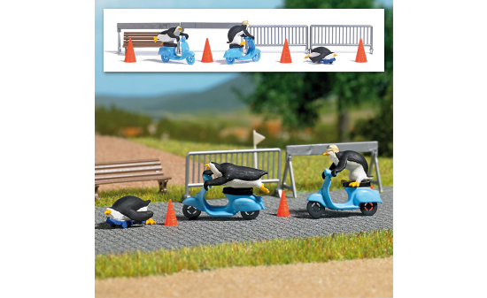 Busch 7925 A-Set: Pinguine Rollerfahrt H - Vorbestellung 1:87