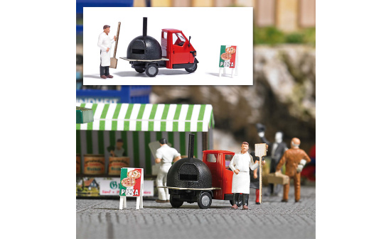 Busch 7992 A-Set: Mobiler Pizzabäcker - Vorbestellung 1:87
