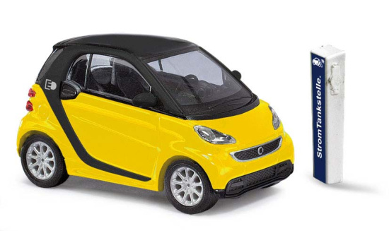 Busch 46224 Smart Fortwo electric  gelb 1:87