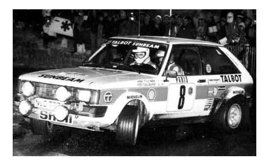 IXO 18RMC095B20 Talbot Sunbeam Lotus, No.8, Rallye WM, Rallye Monte Carlo, H.Toivonen/F.Gallagher, 1981 1:18