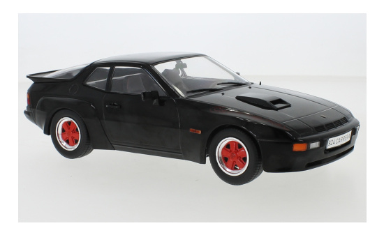 MCG 18304 Porsche 924 Carrera GT, schwarz, mit roten Felgen, 1981 1:18