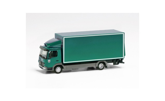 Herpa 096645 Mercedes-Benz Atego `10 Koffer-LKW mit Ladebordwand Zoll 1:87