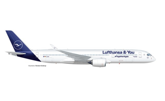 Herpa 572026 Lufthansa Airbus A350-900 Lufthansa & You D-AIXP Braunschweig 1:200