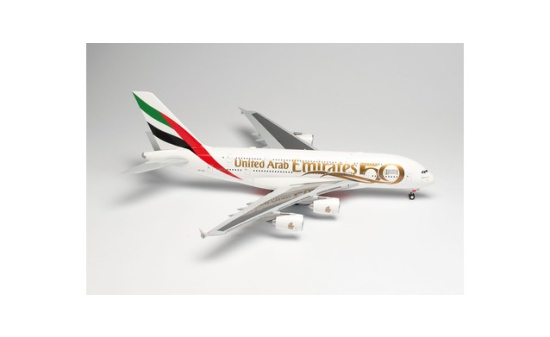 Herpa 572040 Emirates Airbus A380 - UAE 50th Anniversary A6-EEX - Vorbestellung 1:200
