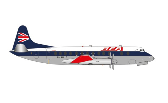 Herpa 572095 BEA Vickers Viscount 800 - Speedjack livery G-AOJD 1:200