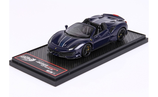 BBR CAR77C Ferrari 488 Pista Spider RHD - Blu Pozzi 1:43