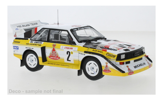 IXO 24RAL020B Audi Sport quattro S1, No.2, HB Audi Team, HB, Rallye WM, Rally Monte Carlo , W.Röhrl/C.Geistdörfer, 1986 1:24