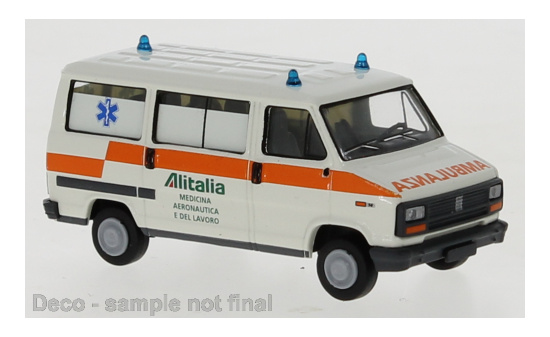 Brekina 34910 Fiat Ducato Bus, Ambulanza Alitalia, 1982 1:87