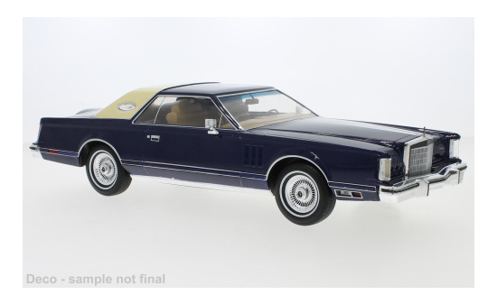 MCG 18215 Lincoln Continental Mark V, metallic-dunkelblau/beige, 1978 1:18