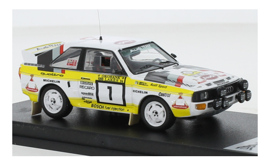Trofeu RRFI16 Audi Sport quattro, No.1, Audi Team, Rallye WM, 1000 Lakes Rallye, H.Mikkola/A.Hertz, 1984 1:43