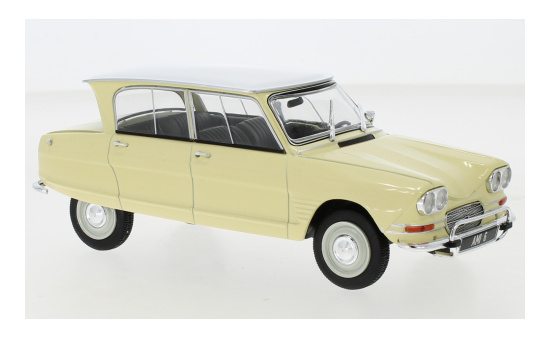 WhiteBox 124104 Citroen AMI 6, hellgelb/weiss, 1968 1:24