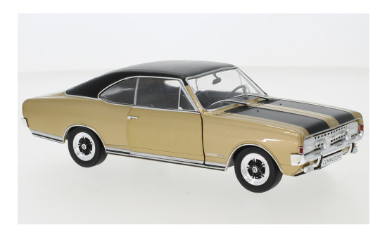 WhiteBox 124105-O Opel Commodore A GS/E Coupe, gold/schwarz 1:24