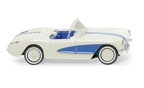 Wiking 081905 Chevrolet Corvette - perlweiß/himmelblau 1:87