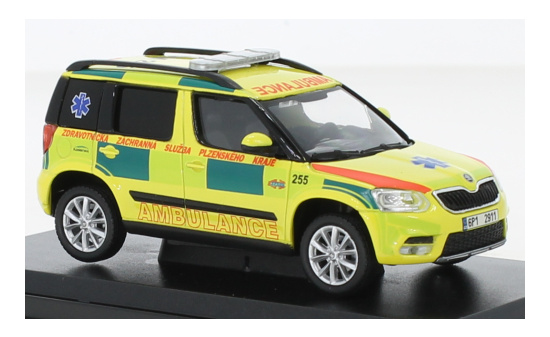 Abrex 143ABX-031XO02 Skoda Yeti FL, ZZS Plzenskeho Kraje 255, 2013 1:43