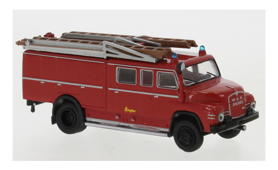 Brekina 45100 MAN 450 HA LF 16, rot/schwarz, 1965 1:87