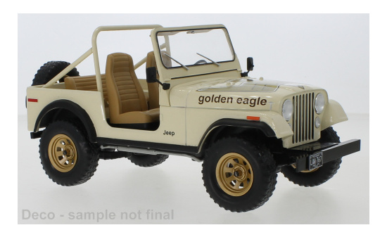 MCG 18280 Jeep CJ-7 Golden Eagle, beige/Dekor, 1980 1:18