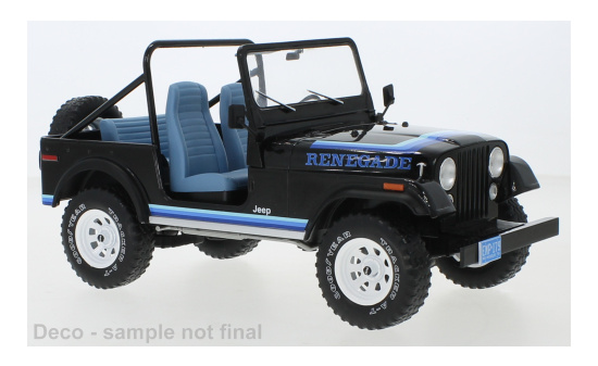 MCG 18281 Jeep CJ-7 Renegade, schwarz/Dekor, 1980 1:18