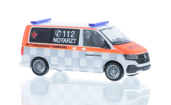 Rietze 53852 Volkswagen T6.1. DRK Ambulanzdienst Hamburg, 1;87 1:87