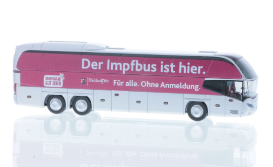 Rietze 67139 Neoplan Cityliner C07 Bohr Reisen - Impfbus, 1:87 1:87